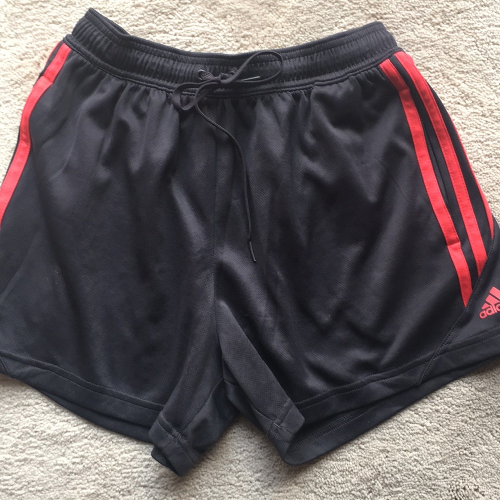 Adidas black exercise shorts
